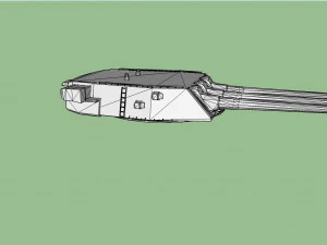 uss north carolina and wisconsin 16 inch forward turret 3D Model