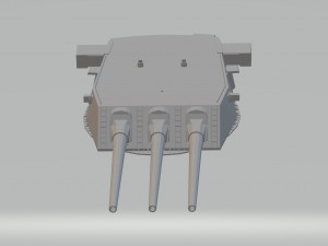 uss north carolina and wisconsin 16 inch forward turret 3D Модель
