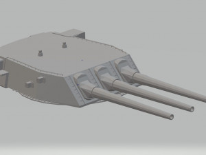uss north carolina and wisconsin 16 inch forward turret 3D Модель