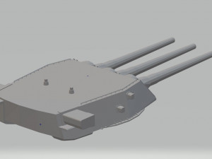 uss north carolina and wisconsin 16 inch forward turret 3D Модель