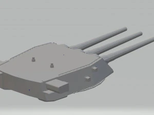 uss north carolina and wisconsin 16 inch forward turret 3D Model