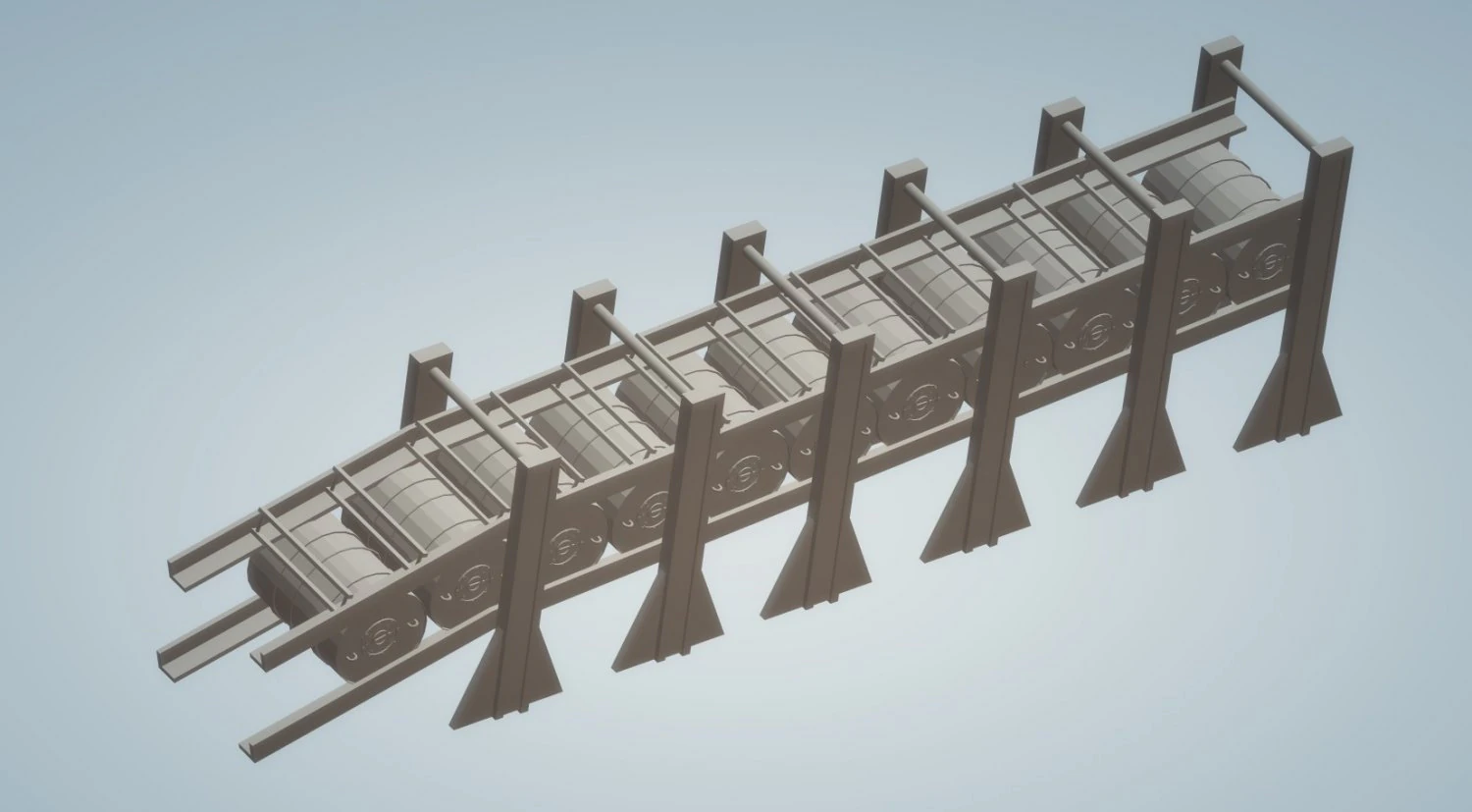 depth charge rack 3D Model .c4d .max .obj .3ds .fbx .stl .blend 