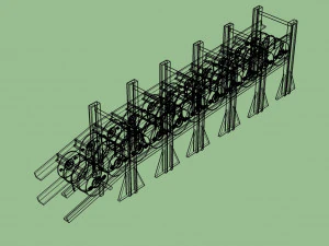 depth charge rack 3D Model