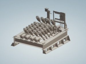 hedge hog depth charge launcher 3D 模型