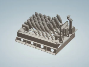 刺猬深水炸弹发射器 3D 模型