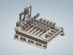刺猬深水炸弹发射器 3D 模型