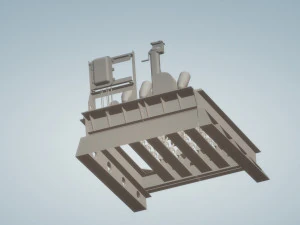 刺猬深水炸弹发射器 3D 模型