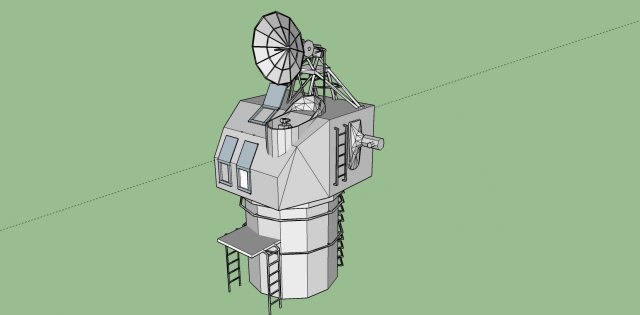mk 37 director with spg 25 radar Model 3D .c4d .max .obj .3ds .fbx .stl .blend 