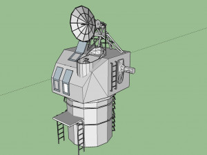 mk 37 director with spg 25 radar 3D 模型