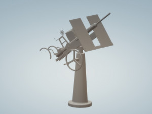 freestanding 20mm antiaircraft Model 3D