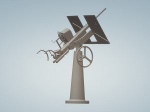 freestanding 20mm antiaircraft Modello 3D
