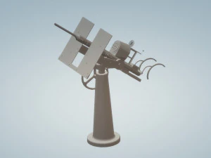 freestanding 20mm antiaircraft 3D Model