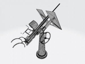 freestanding 20mm antiaircraft Modello 3D
