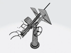 freestanding 20mm antiaircraft 3D Model