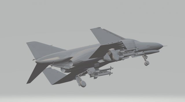 f4e phantom ii wheels down and wings folded Model 3D .c4d .max .obj .3ds .fbx .stl .blend 