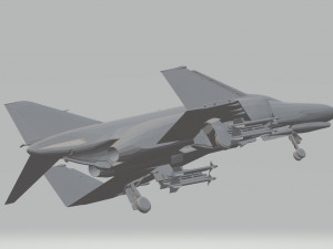 f4e phantom ii wheels down and wings folded Model 3D