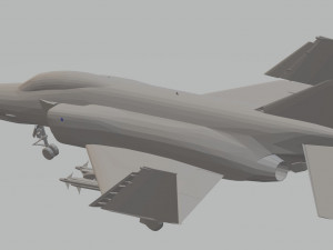 f4e phantom ii wheels down and wings folded Model 3D