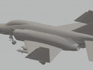 f4e phantom ii wheels down and wings folded 3D Model
