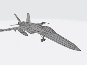 f18 супер шершень, колеса и крылья опущены 3D Модель
