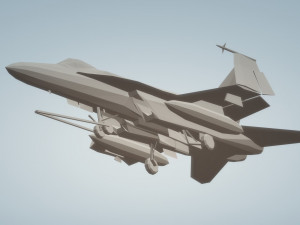f18 super hornet with wheels down and wings folded 3D Model