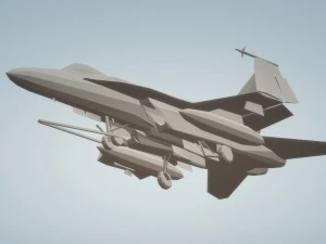 f18 супершершень с опущенными колесами и сложенными крыльями 3D Модель