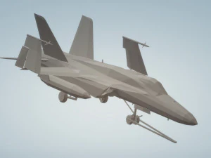 f18 super hornet with wheels down and wings folded 3D Model