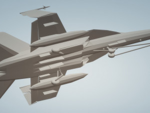 f18 super hornet with wheels down and wings folded 3D 모델