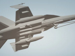 f18 super hornet with wheels down and wings folded 3D Model