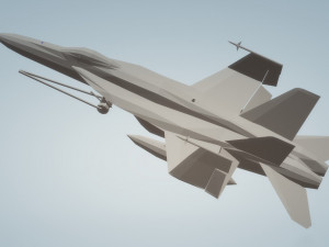 f18 super hornet with wheels down and wings folded 3D 모델