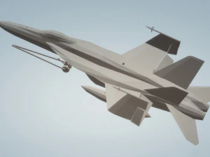 f18 super hornet with wheels down and wings folded 3D Model