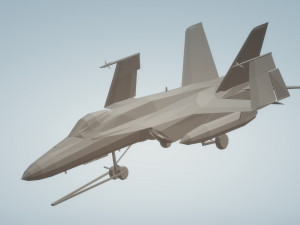 f18 super hornet with wheels down and wings folded 3D 모델