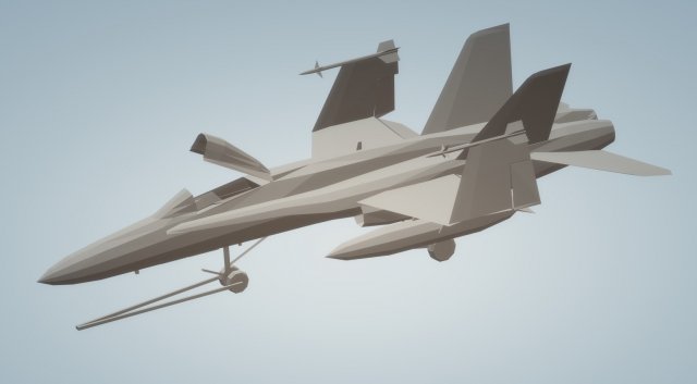 f18 super hornet with open canopy 3D 모델 .c4d .max .obj .3ds .fbx .stl .blend 