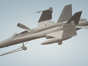 f18 super hornet with open canopy Model 3D
