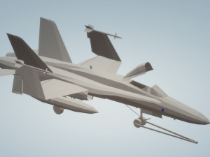 f18 super hornet with open canopy 3D 모델