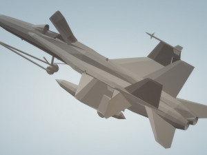 f18 super hornet with open canopy 3D 모델