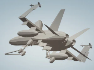 f18 super hornet with open canopy 3D Model