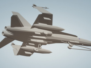 f18 super hornet with open canopy 3D 모델