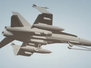 f18 super hornet with open canopy 3D Model