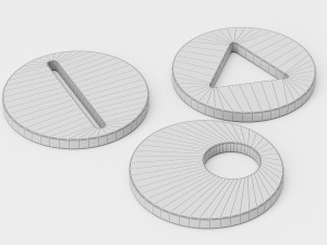 gallotti radice paperweight and card holder set 3Dモデル