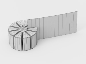 gallotti radice paperweight and card holder set 3Dモデル