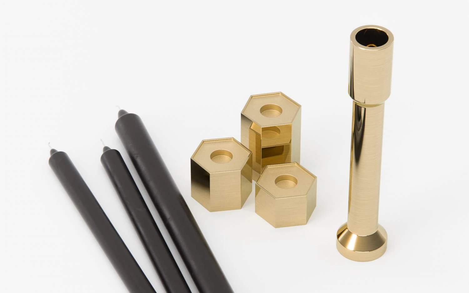 gallotti radice candle holders set 3D Model .c4d .max .obj .3ds .fbx .stl .blend 