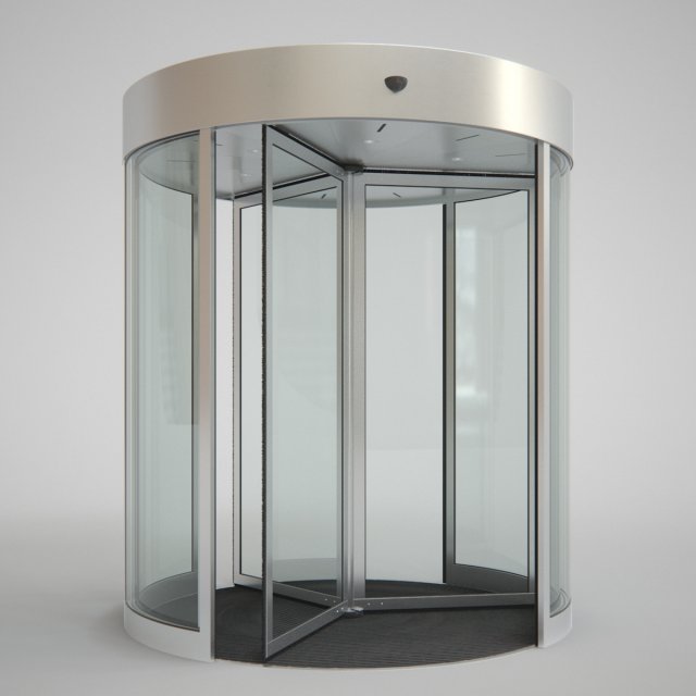 revolving door 220cm 3D Model .c4d .max .obj .3ds .fbx .stl .blend