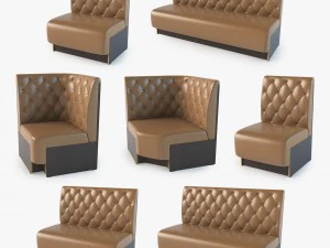 set di divani componibili Modello 3D