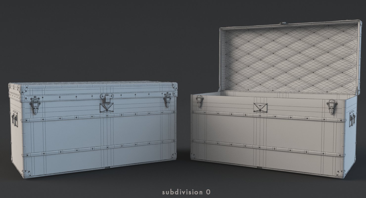 louis vuitton trunk 3D Model in Other 3DExport