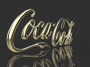 logo 3d coca-cola - cocacola - cinema4d -obj -dae 3D Модель