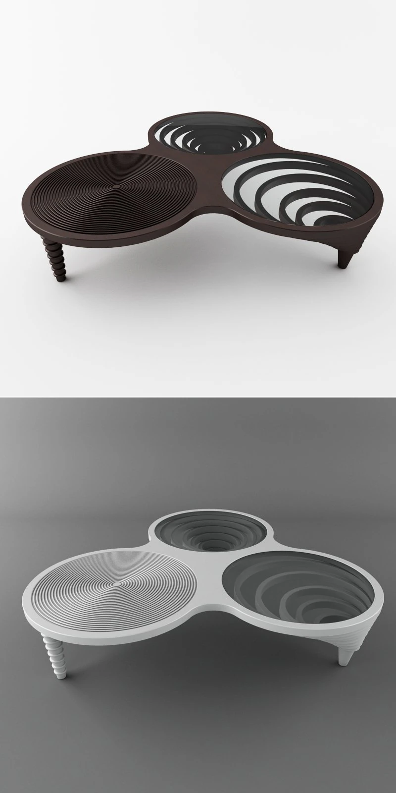 modelo de mesa tripla Modelo 3D .c4d .max .obj .3ds .fbx .stl .blend