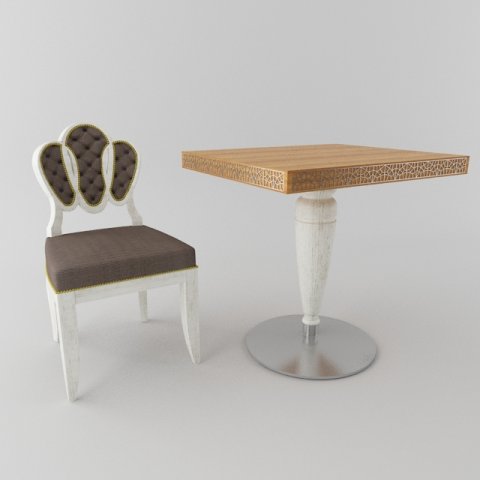 chair table Modelo 3D .c4d .max .obj .3ds .fbx .stl .blend 