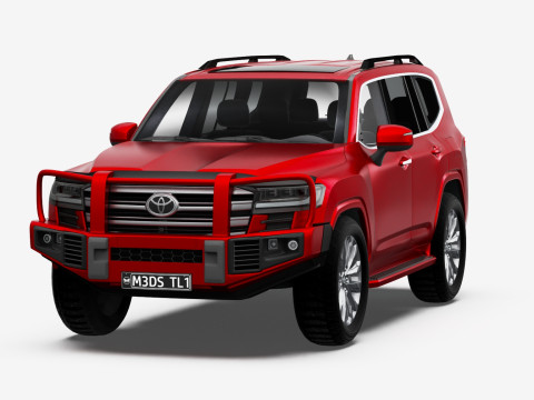 Toyota Land Cruiser With Bullbar 2022 3Dモデル