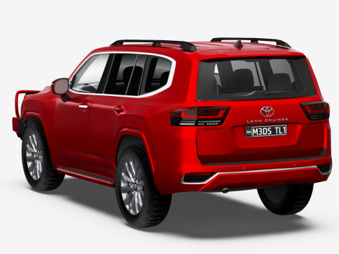 Toyota Land Cruiser With Bullbar 2022 3Dモデル