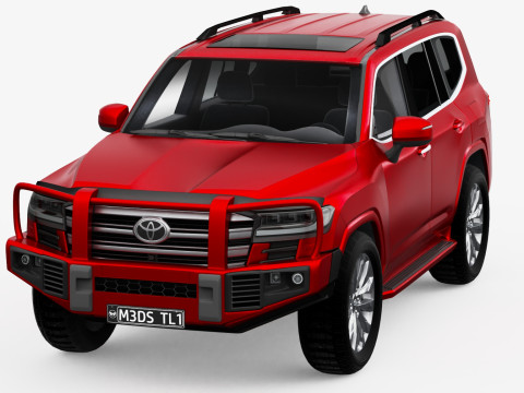 Toyota Land Cruiser With Bullbar 2022 3Dモデル